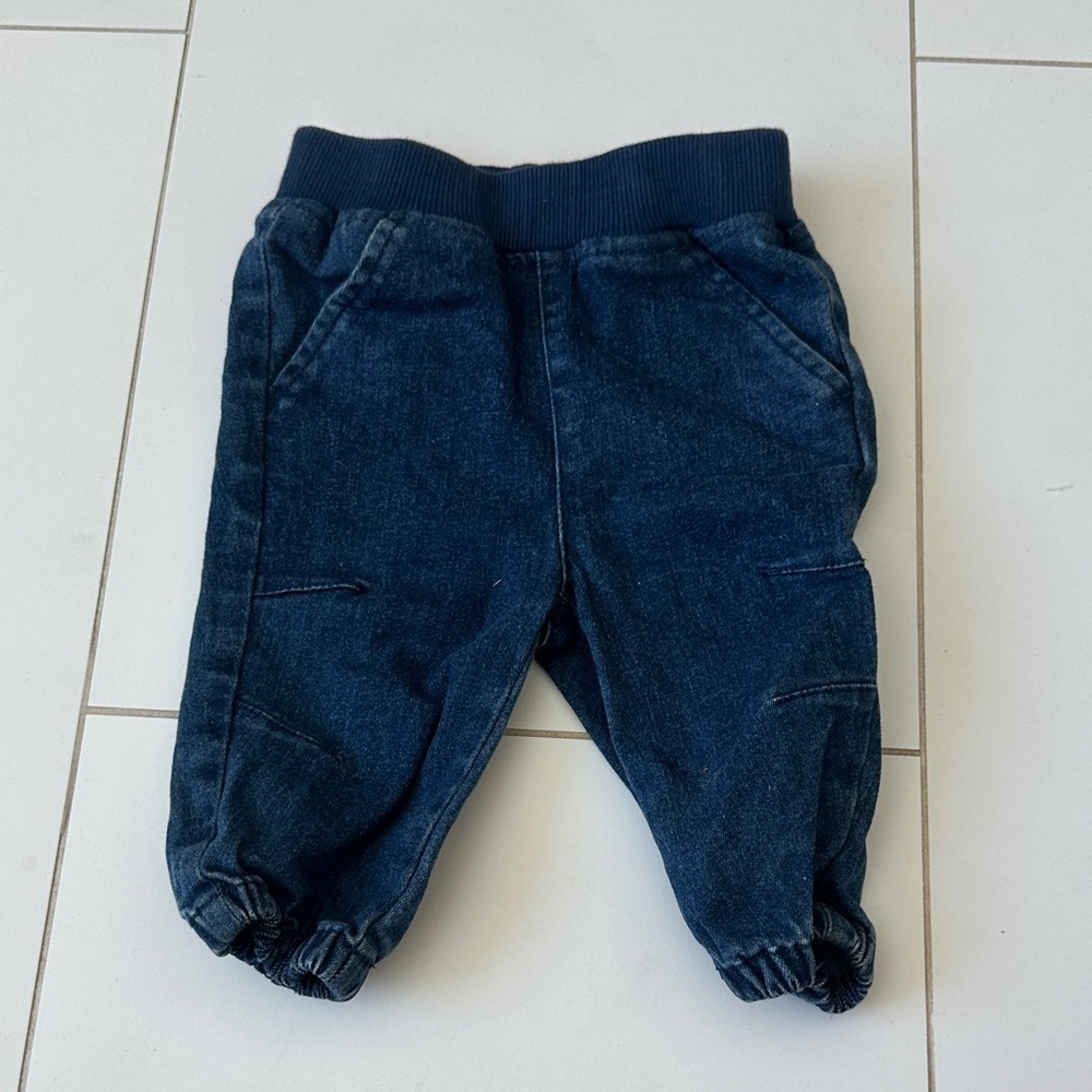 Hanna Andersson baby Denim Jogger Pants 3/6m